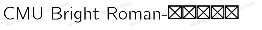 CMU Bright Roman字体转换